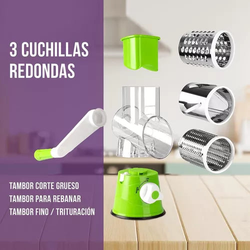 🥗🍠🥦MOLINO RAYADOR TIPO TAMBOR DE FRUTAS Y VERDURAS CON VENTOSA DE SUCCION🥗🍠🥦