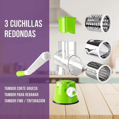 🥗🍠🥦MOLINO RAYADOR TIPO TAMBOR DE FRUTAS Y VERDURAS CON VENTOSA DE SUCCION🥗🍠🥦