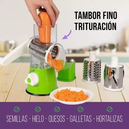 🥗🍠🥦MOLINO RAYADOR TIPO TAMBOR DE FRUTAS Y VERDURAS CON VENTOSA DE SUCCION🥗🍠🥦